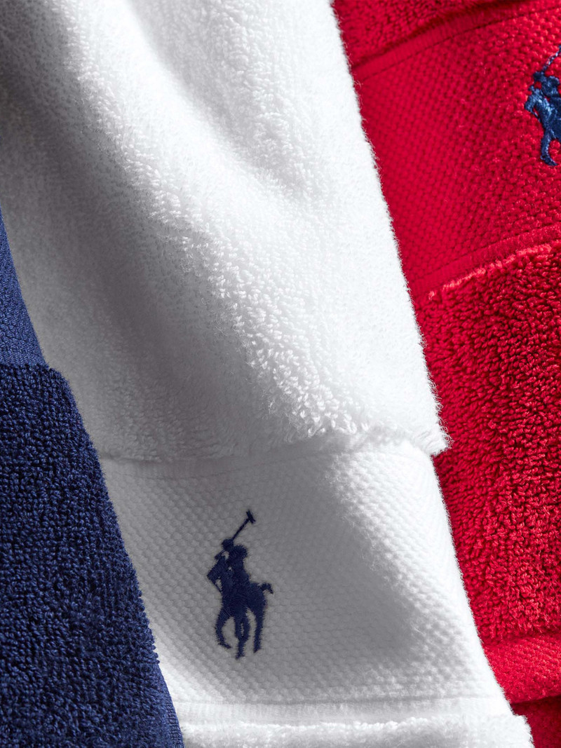Polo Player Cotton Bath Mat - White 8