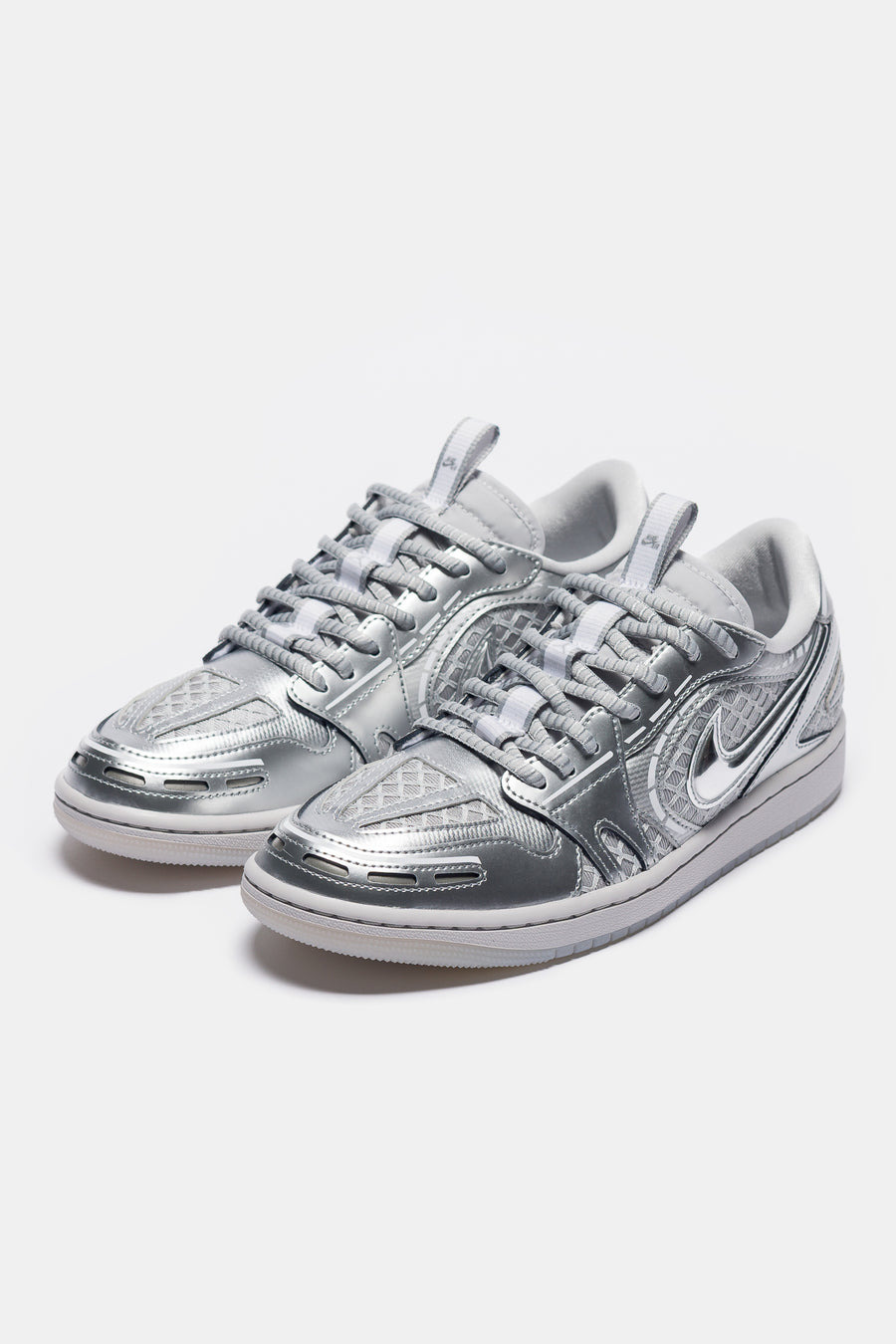 Air Jordan 1 Low Method of Make Sneaker in Neutral Grey/Metallic Silver/White - 3