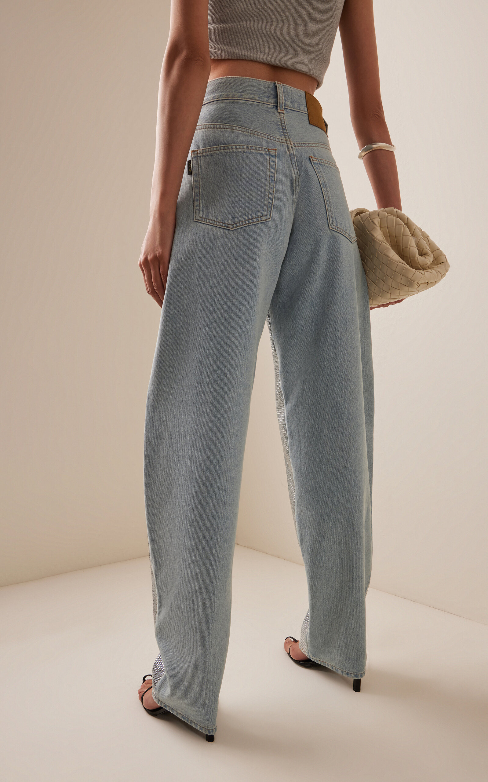 Bibi Stapled Rigid High-Rise Barrel-Leg Jeans blue - 4
