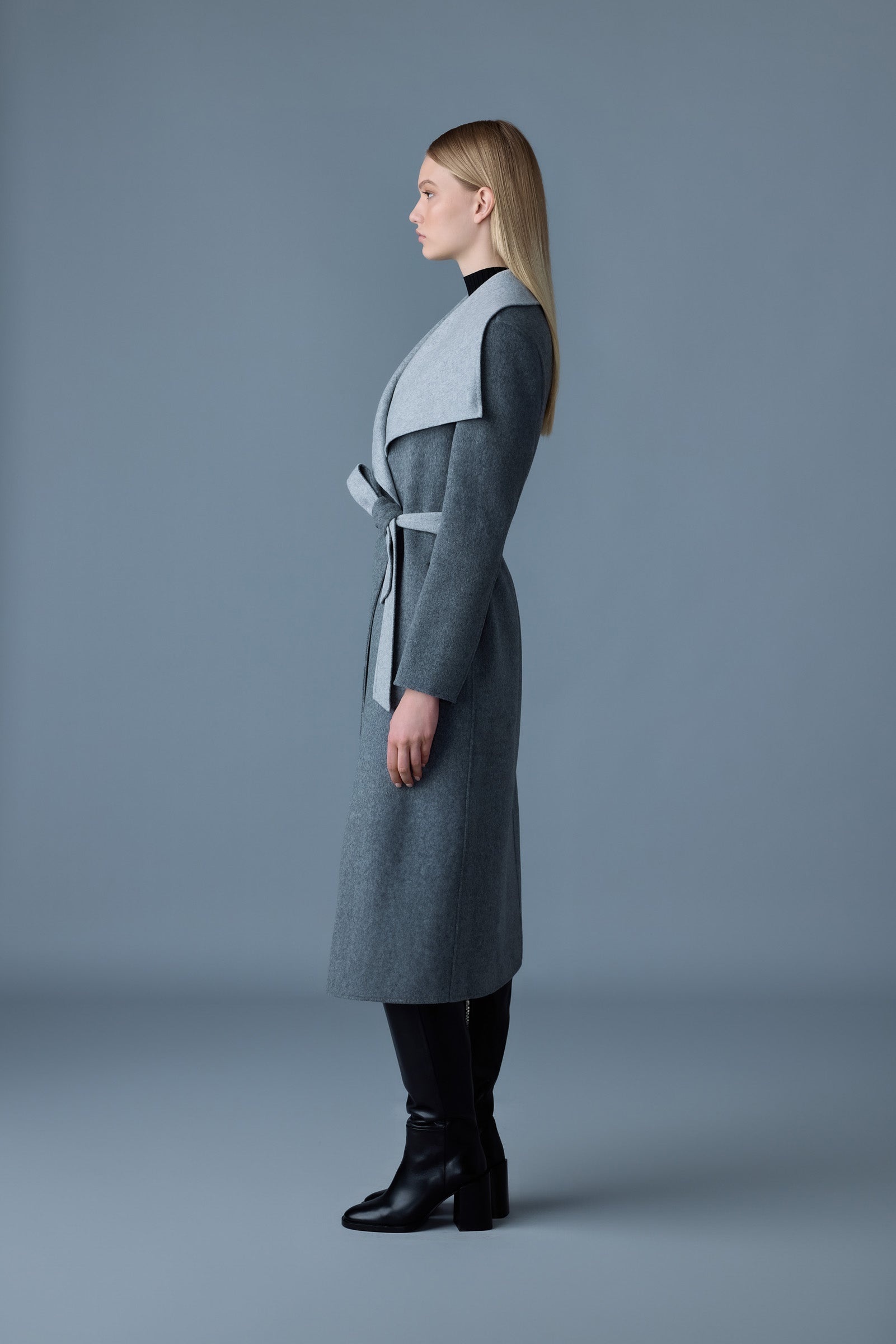 MAI-CN Double-face wool wrap coat - 3