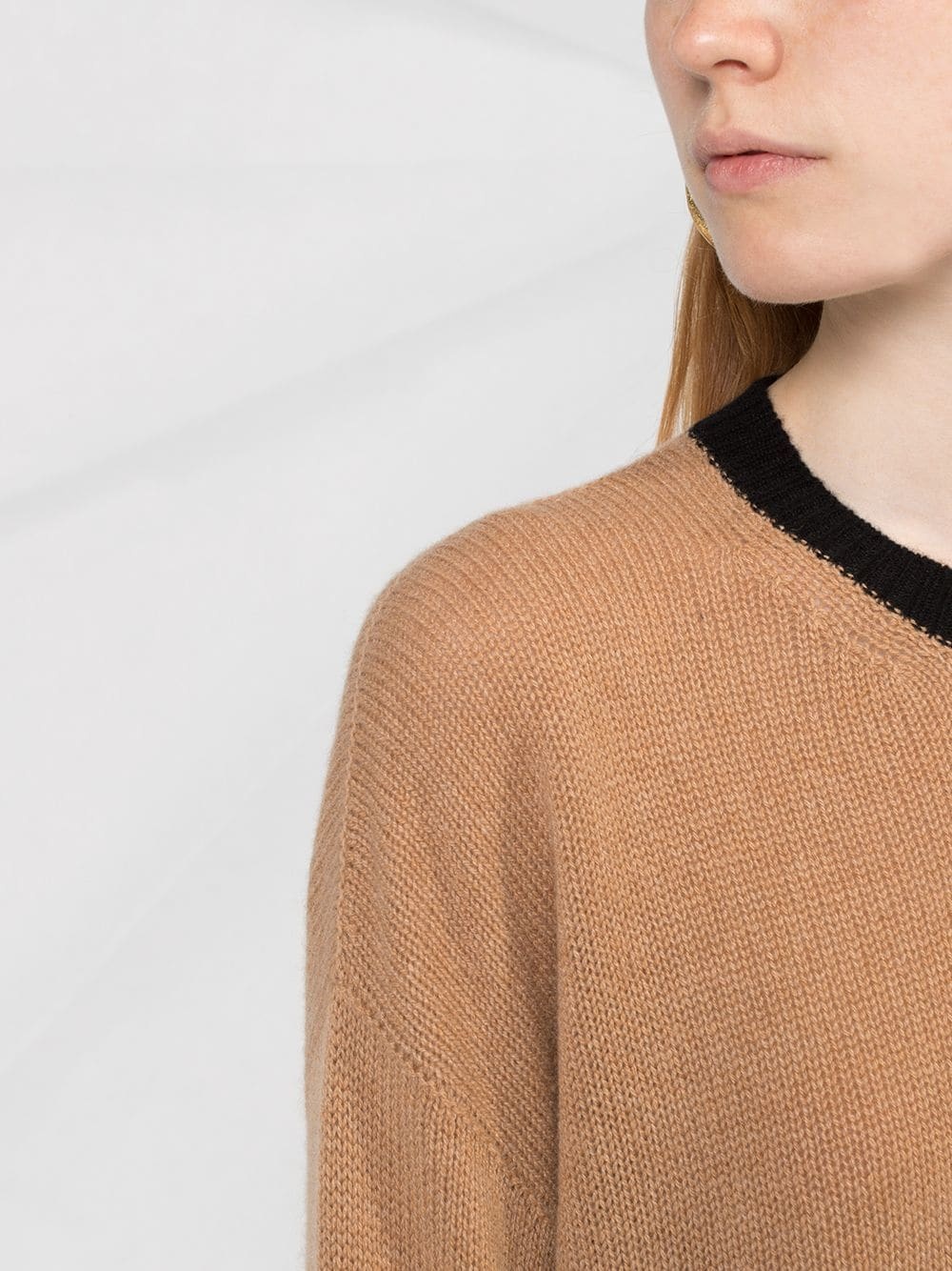 contrast sleeve knit jumper - 3