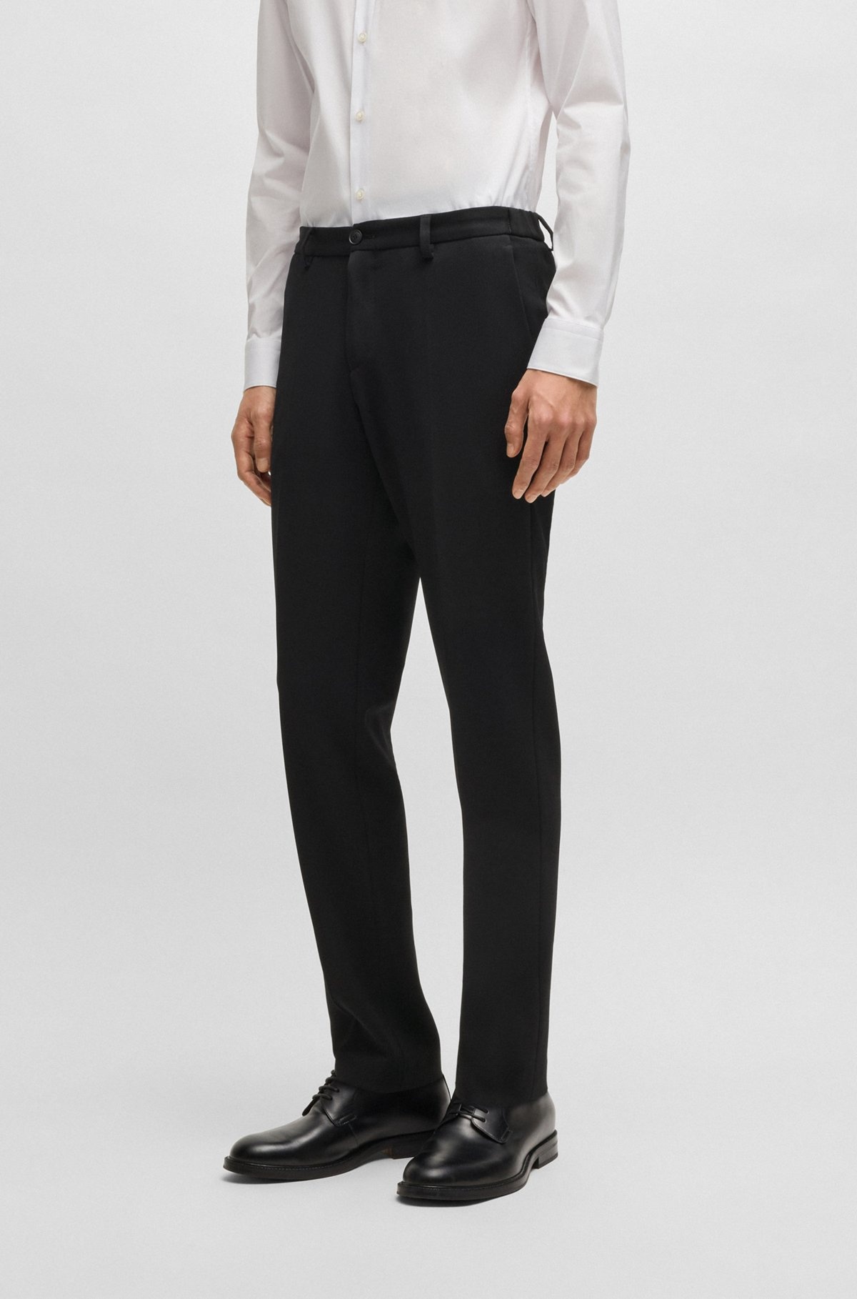 SLIM-FIT TROUSERS IN WASHABLE STRETCH FABRIC - 2