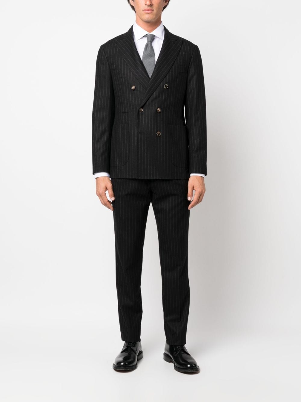 virgin wool pinstripe suit - 2