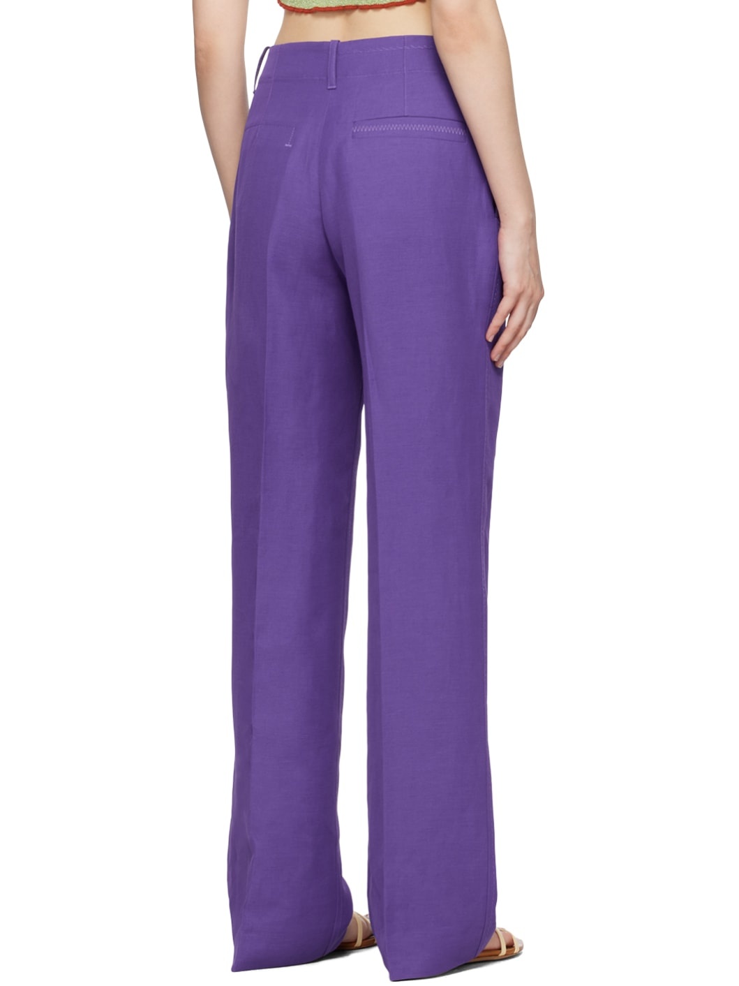 Purple Le Raphia 'Le Pantalon Cordao' Trousers - 3