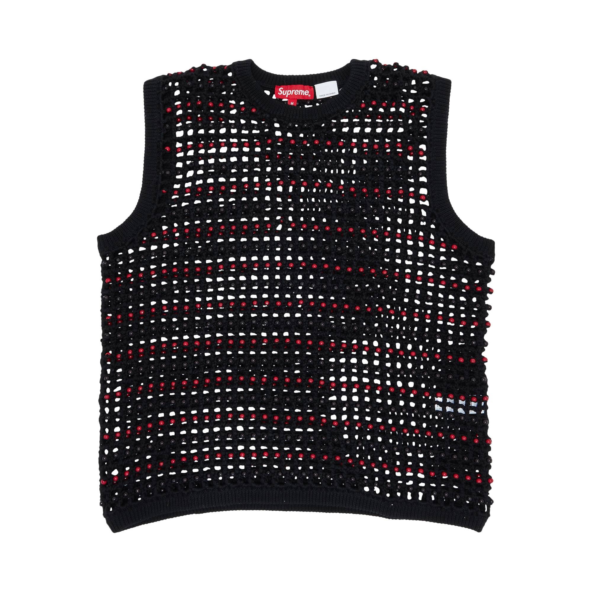 Supreme Beaded Sweater Vest 'Black'