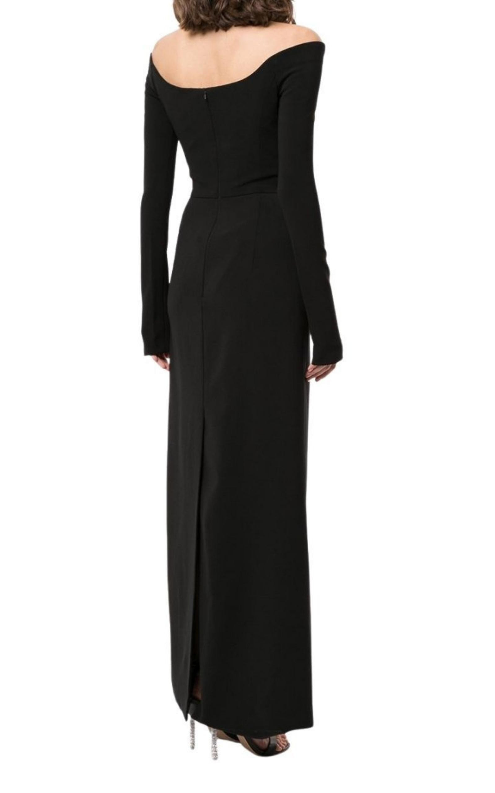 Off-the-shoulder Long-sleeve Dress - 4