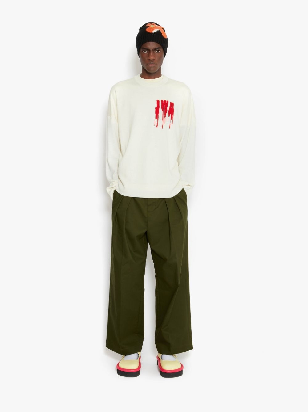 intarsia-knit logo jumper - 2