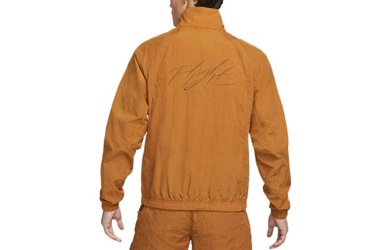 Jordan Men's Jordan Stand Collar Training Windproof Jacket Brown Yellow DH9038-241 outlook