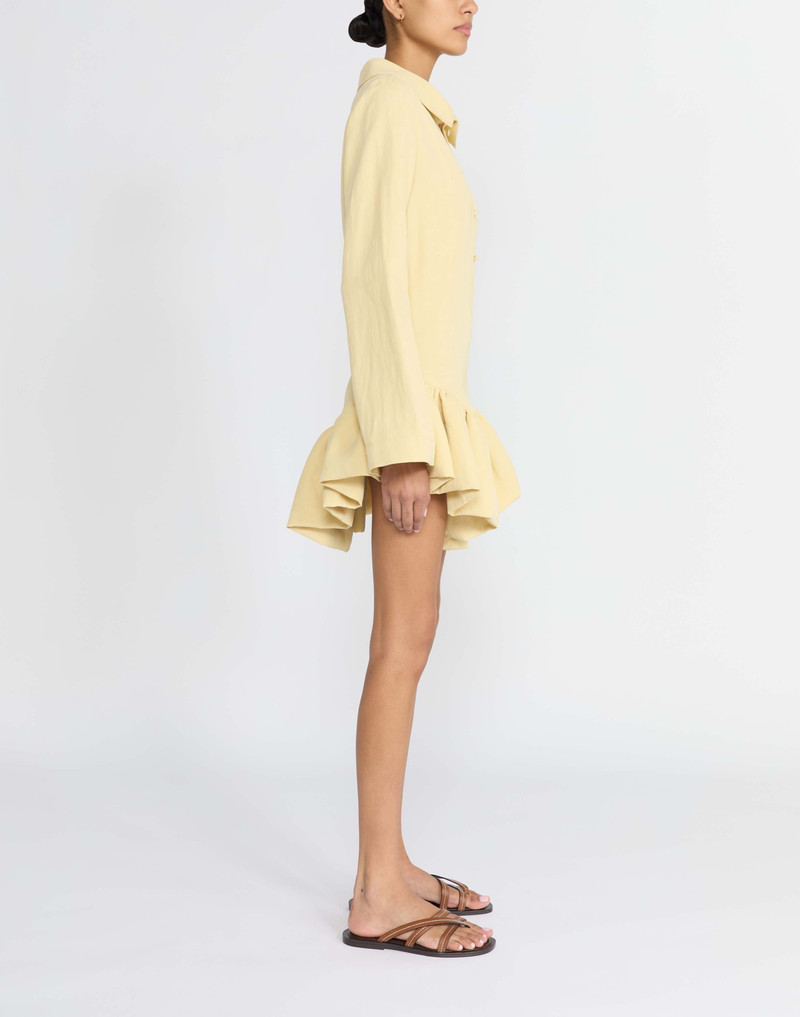 PEPLUM POLO YELLOW DRESS 3