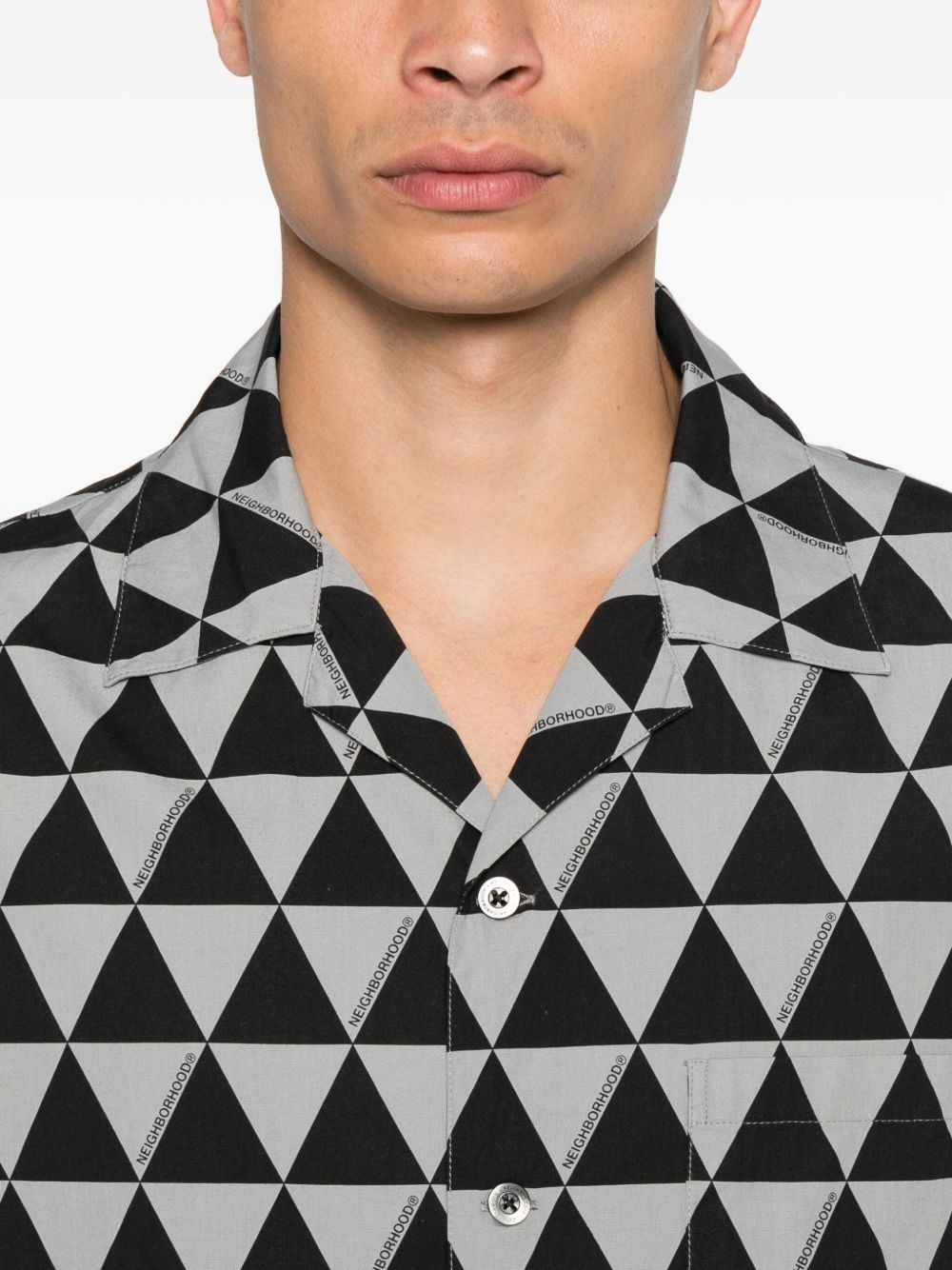 triangle-print shirt - 5