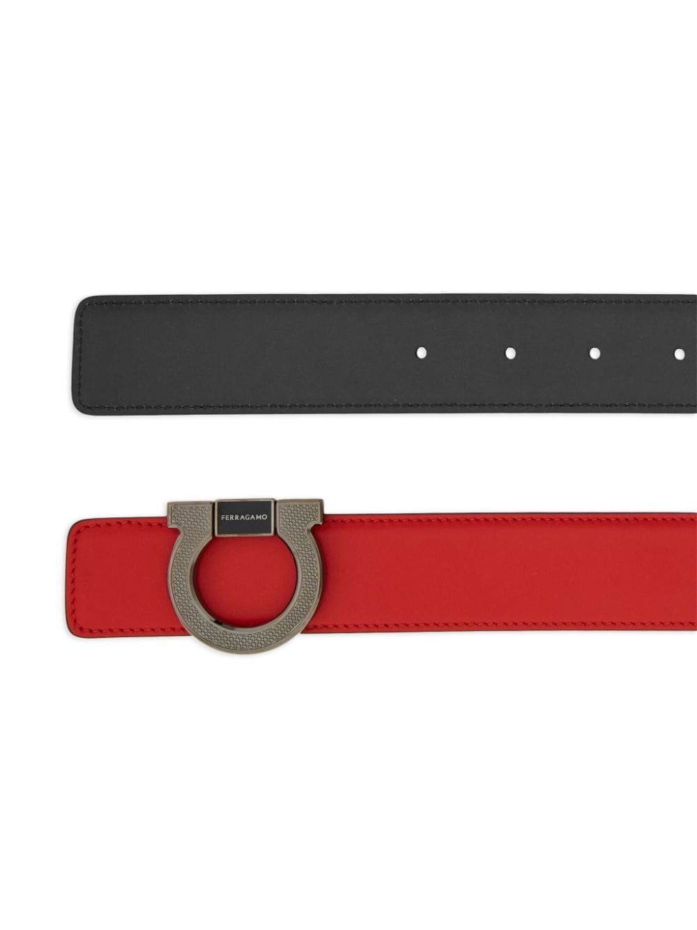 Gancini leather belt - 2