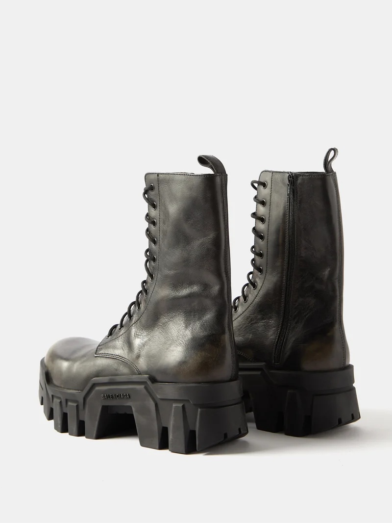 BALENCIAGA Bulldozer leather boots | matchesfashion | REVERSIBLE