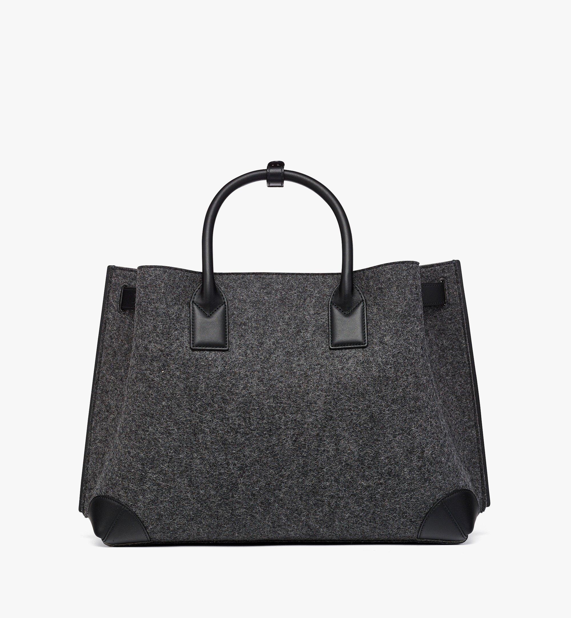 Milla 2.0 Tote in Loden Wool and Leather - 5