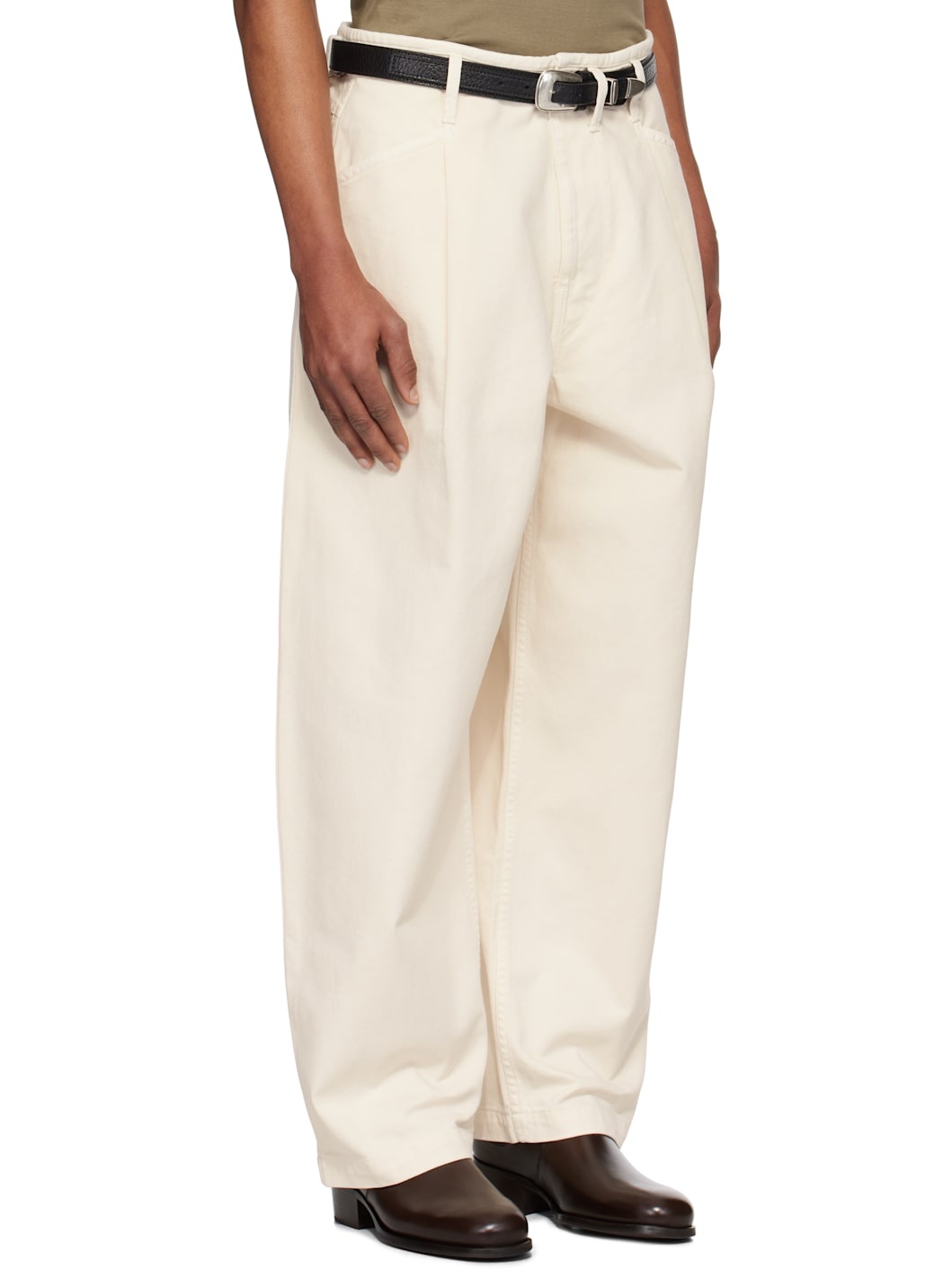 Off-White Pleated Workwear Jeans - 2