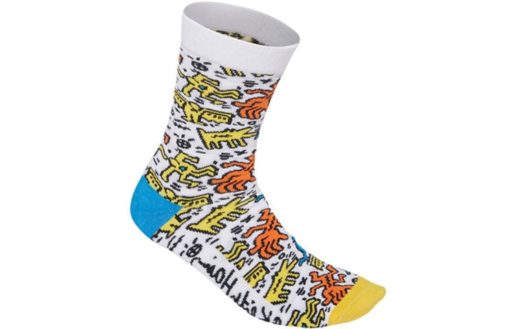 adidas neo x Crossover Graffiti Pattern Knit Sports Socks Unisex One Pair Multicolor HF0078 - 2