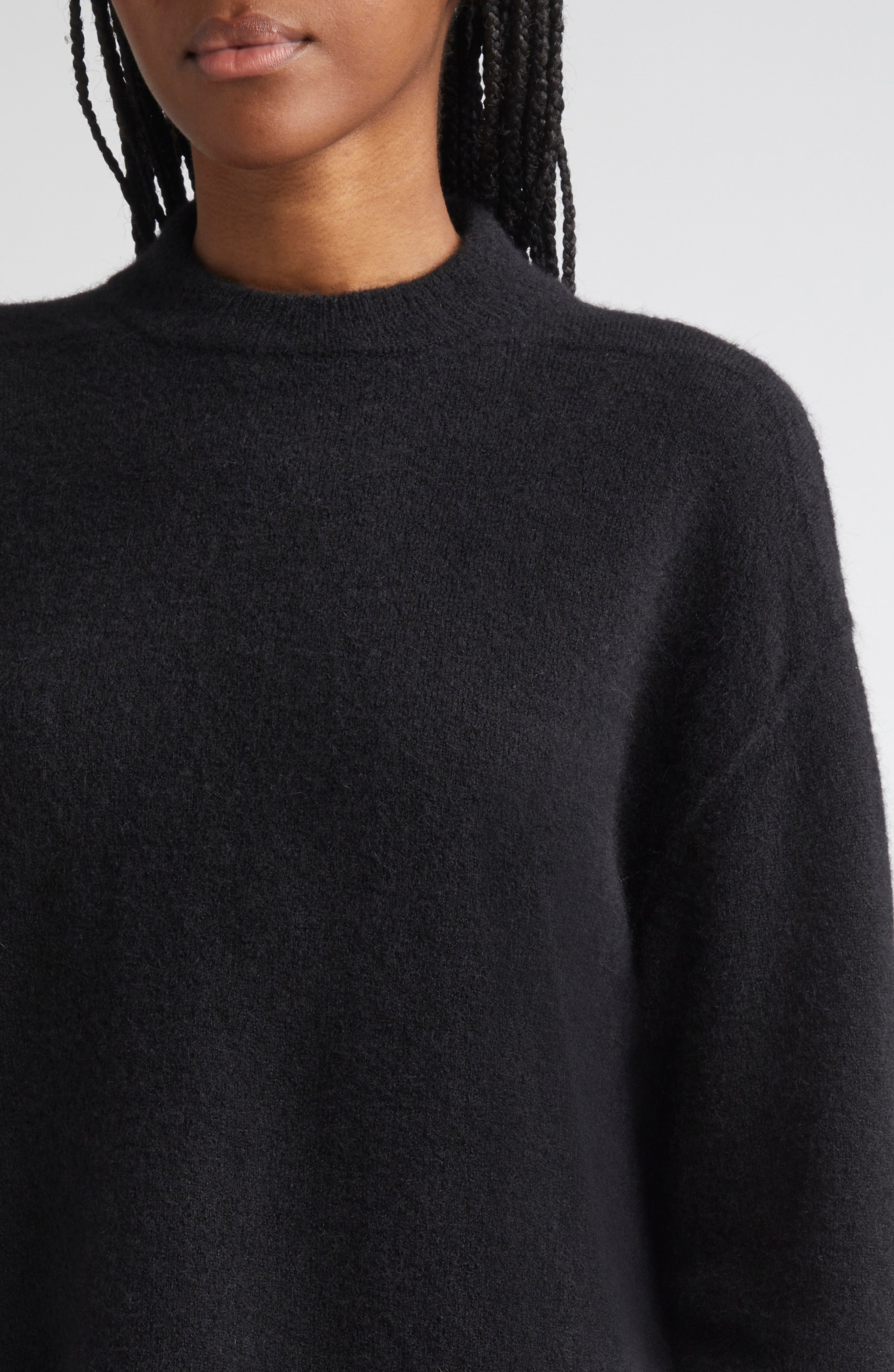 Rick Owens Tommy Alpaca & Wool Blend Sweater in Black at Nordstrom - 5