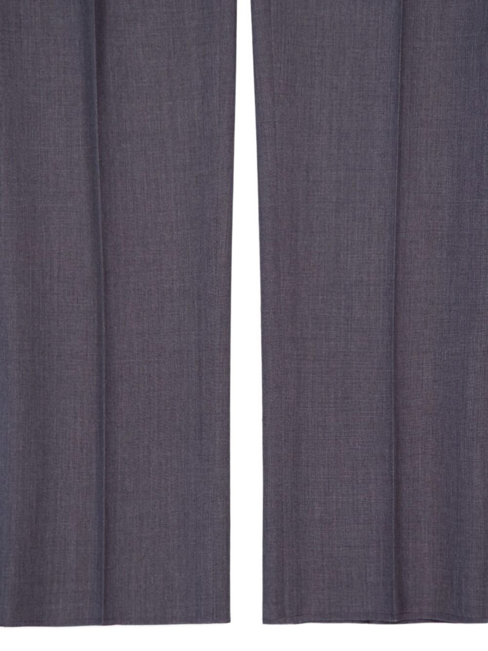 logo-detail pleated trousers - 4