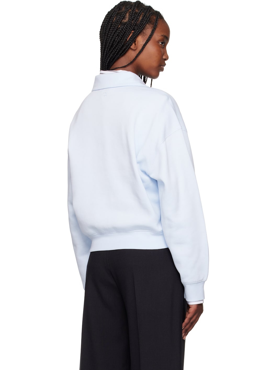 Blue Sweatshirt Polo - 3