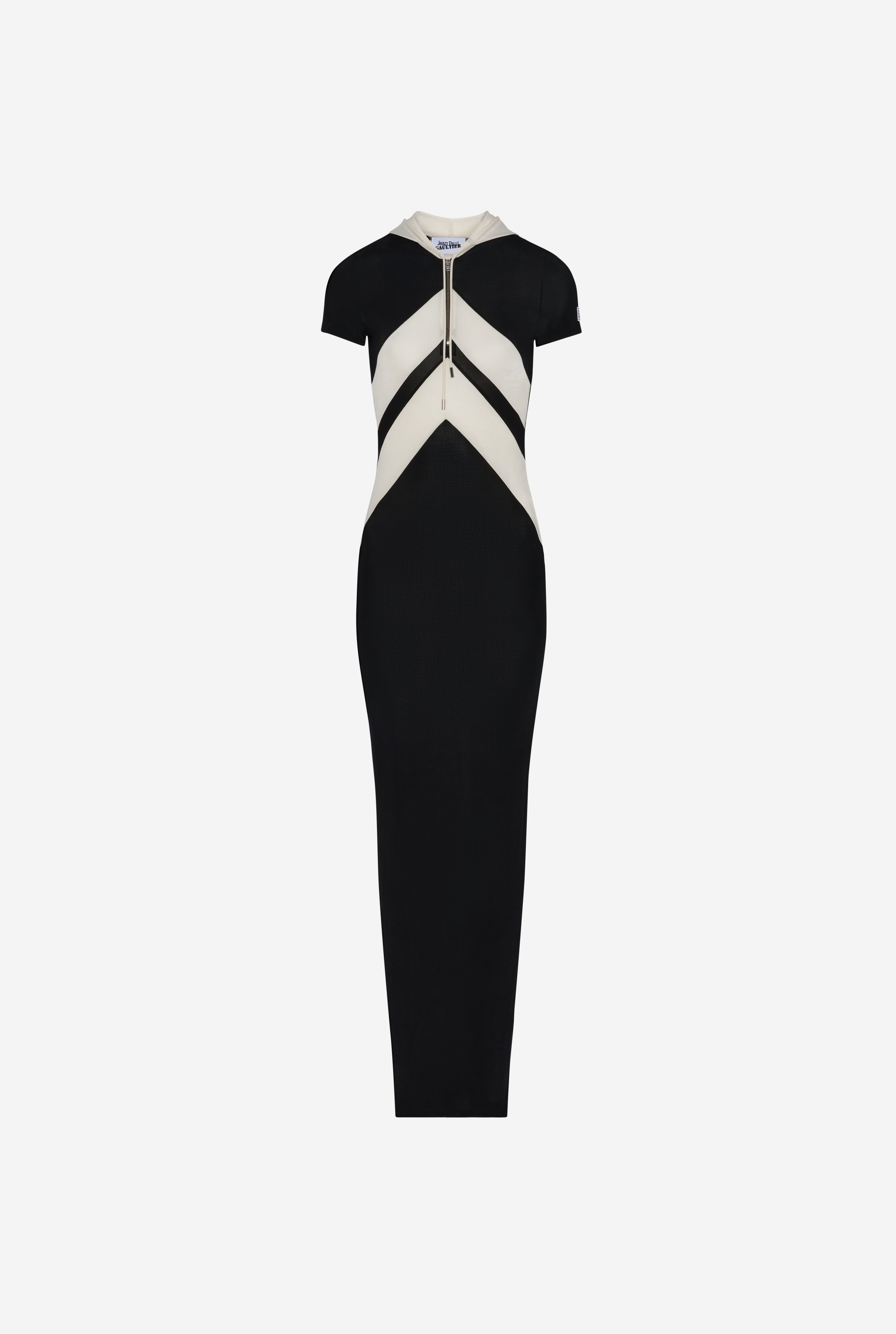 THE LONG BLACK DRESS WITH CHEVRONS - 6