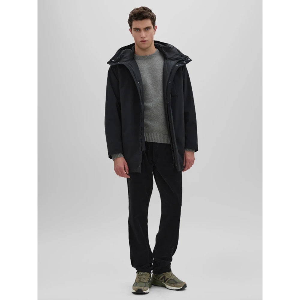ASPESI フリツティテルワイトレックハンツ 0105D3078 5186 Aspesi TECHNICAL TWILL PARKA IN BLACK | miinto | REVERSIBLE