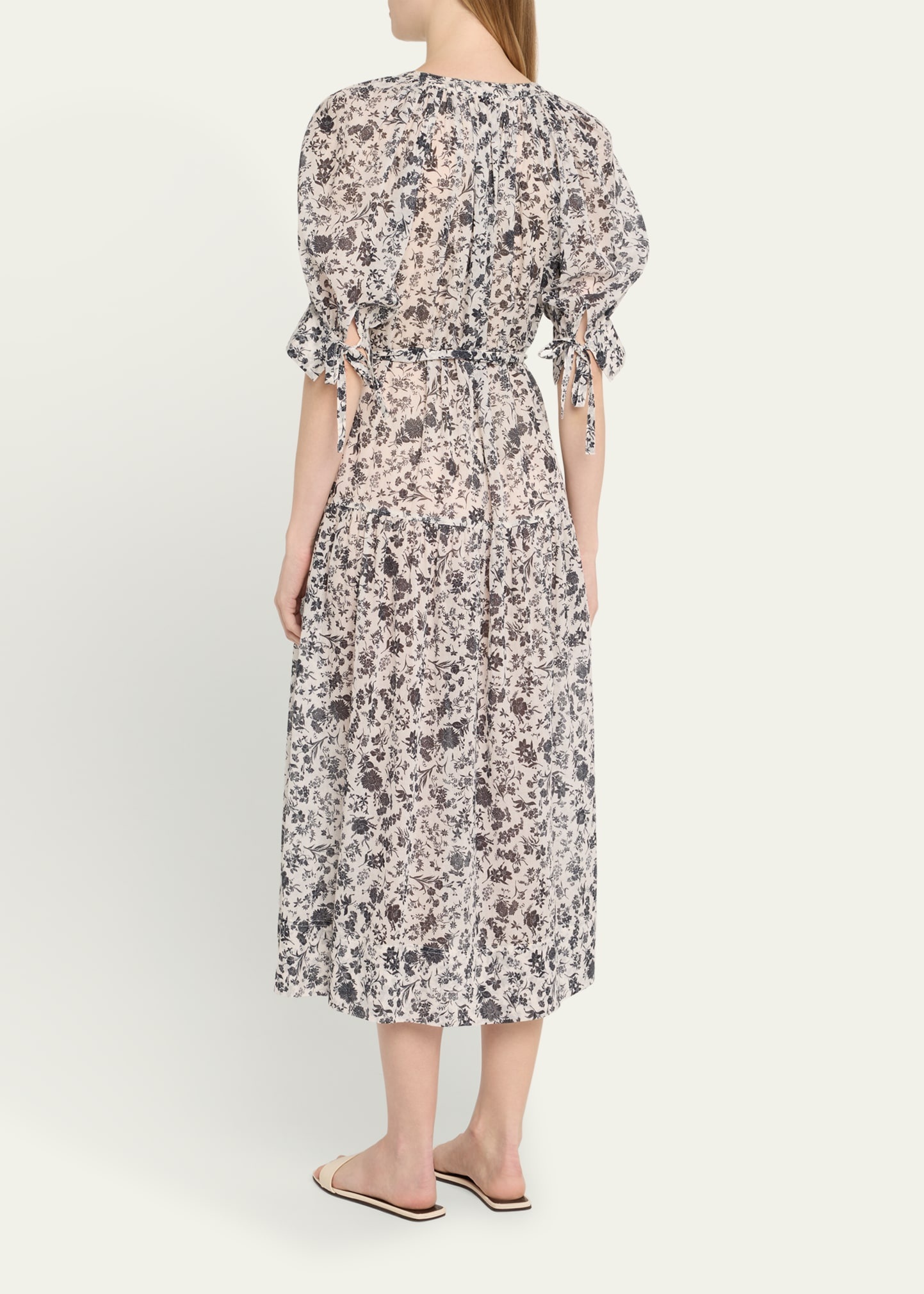 Selena Puff-Sleeve Maxi Dress Coverup - 3