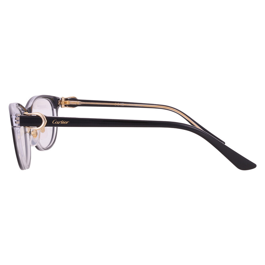 Cartier C Decor Demo Cat Eye Ladies Eyeglasses CT0456OJ 001 53 - 4