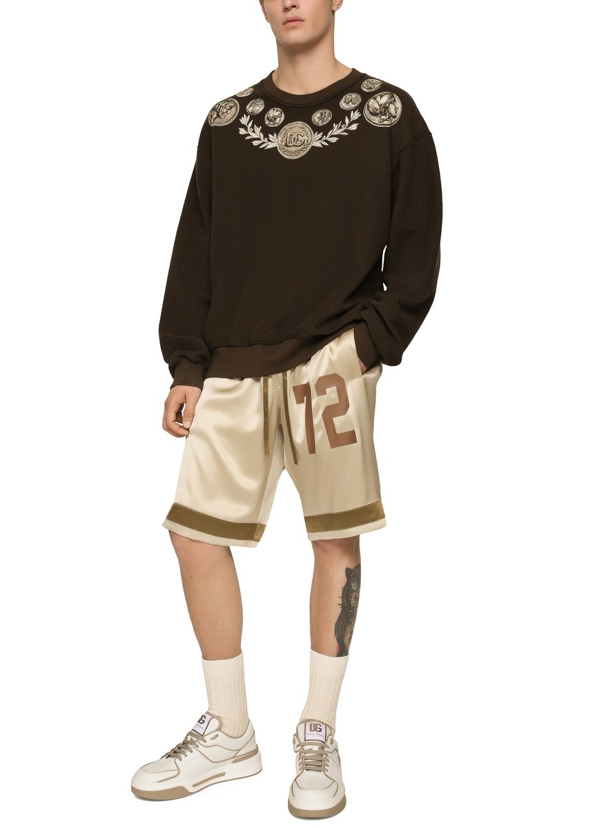Reverse Jersey Sweatshirt with Coins Print - 2