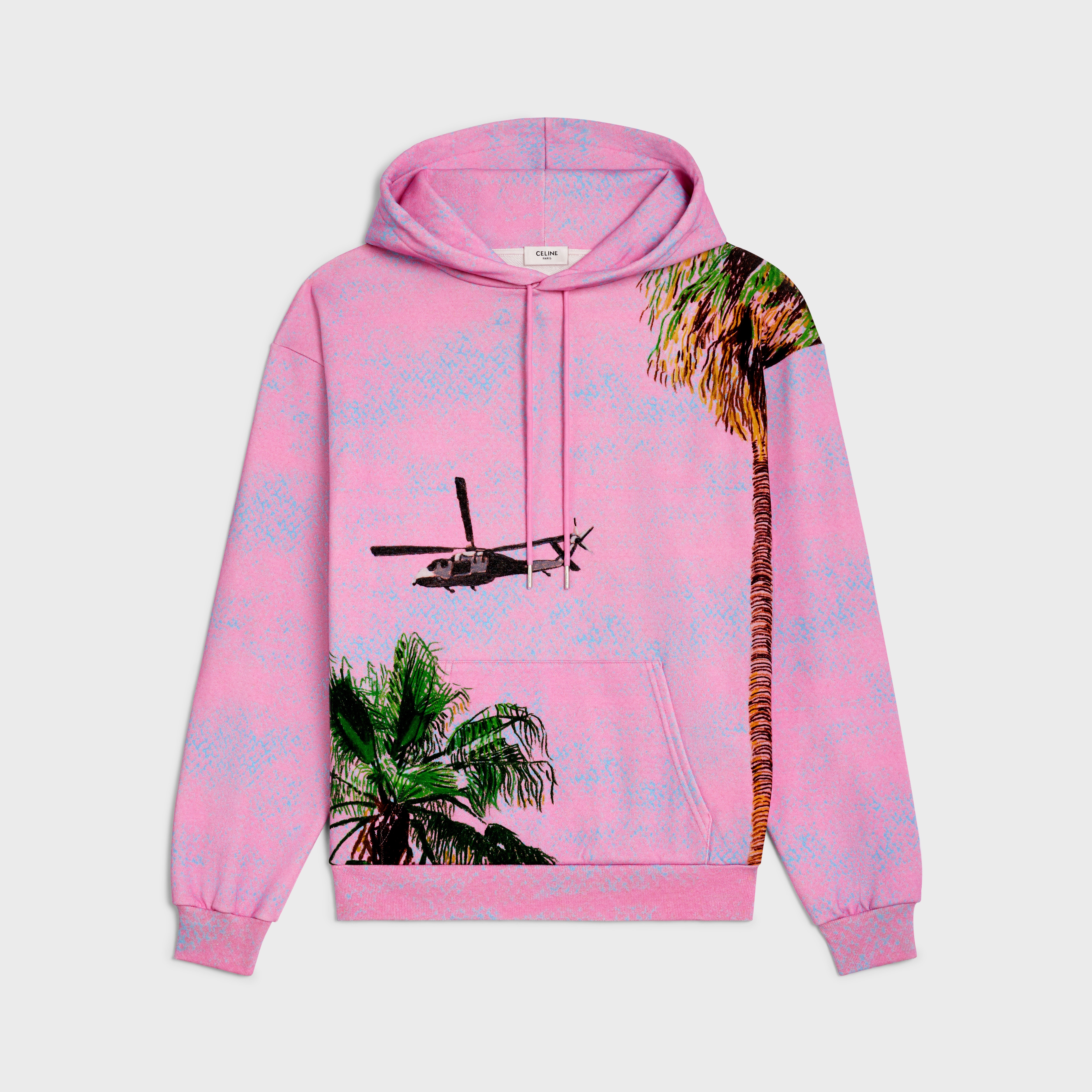 loose ave 57 sky hoodie in cotton fleece - 1