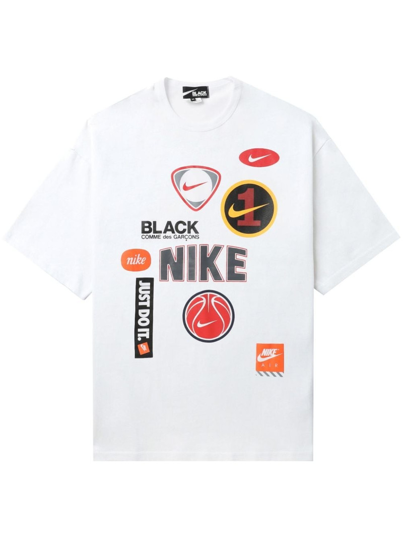x Nike logo-print cotton T-shirt 1