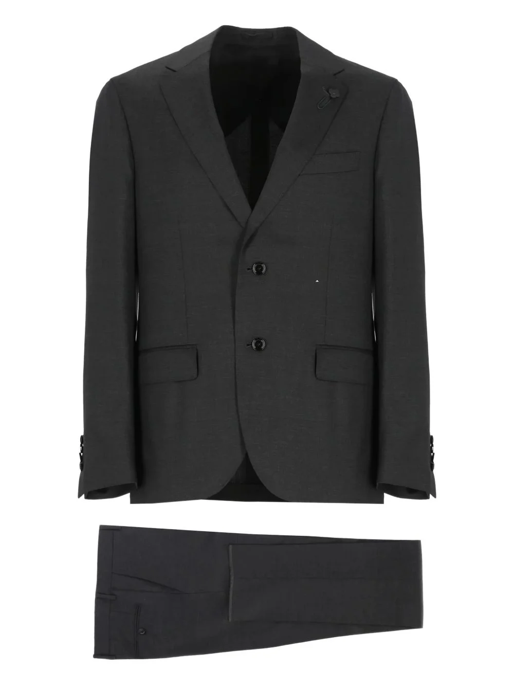 single-breasted wool suit - 1