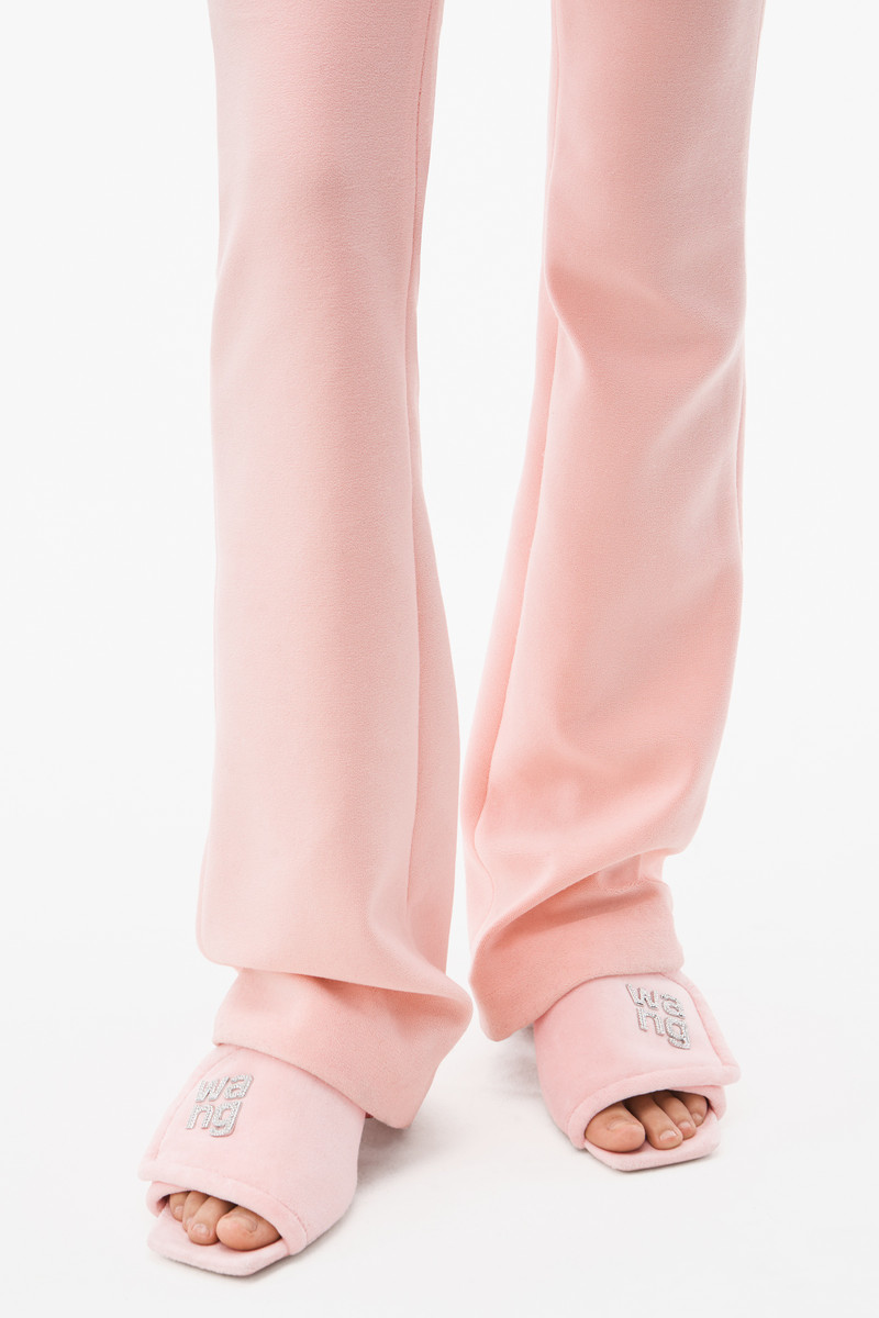 JESSIE VELOUR CRYSTAL LOGO SANDAL 3