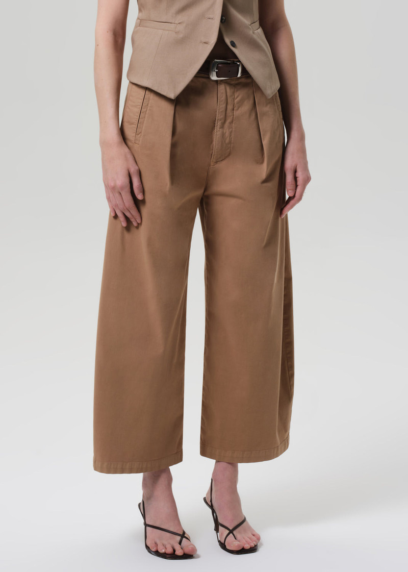 Cara Cropped Pleated Trouser In Nano 6