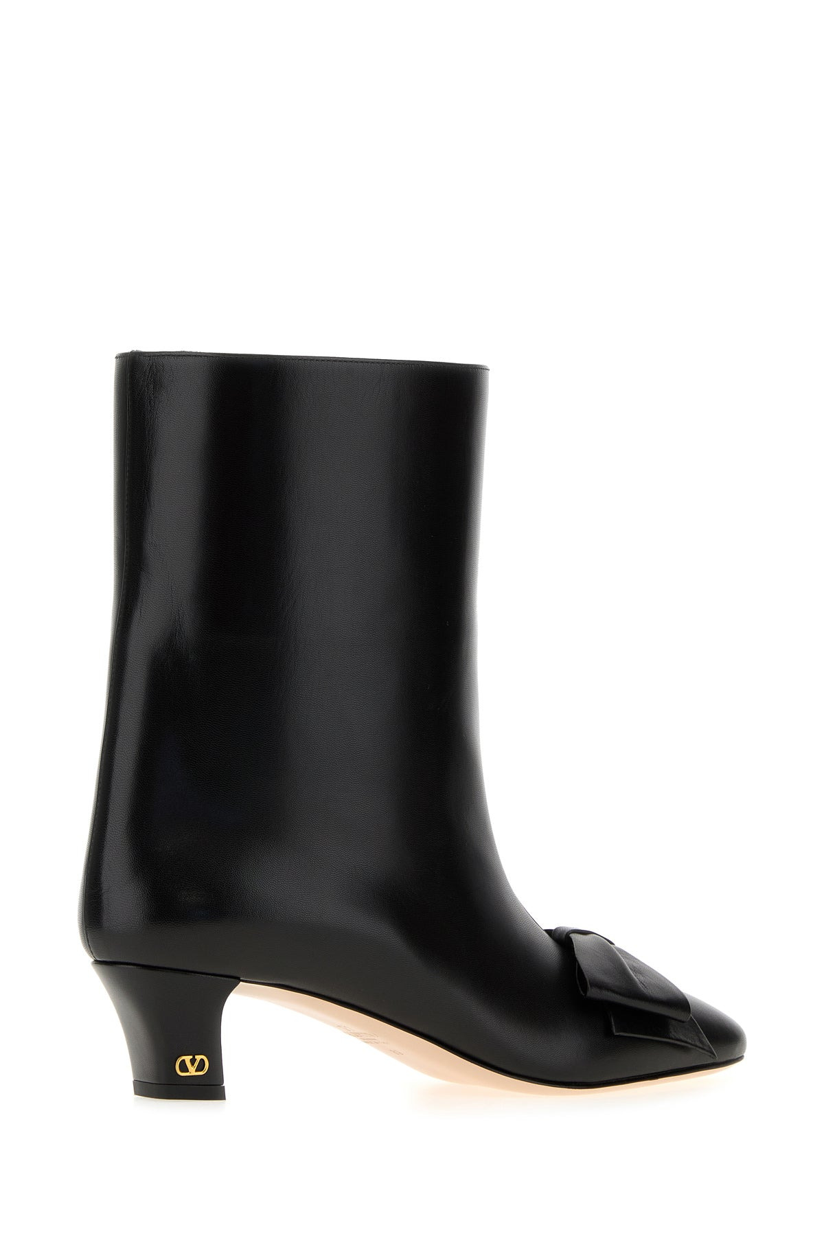 Black leather Bowow ankle boots - 3