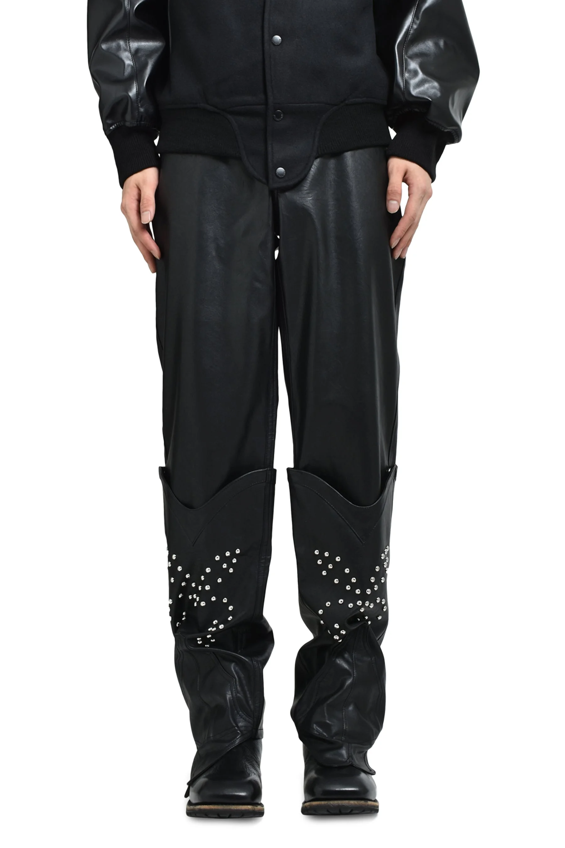 WESTERN BOOT TROUSERS / BLACK - 1