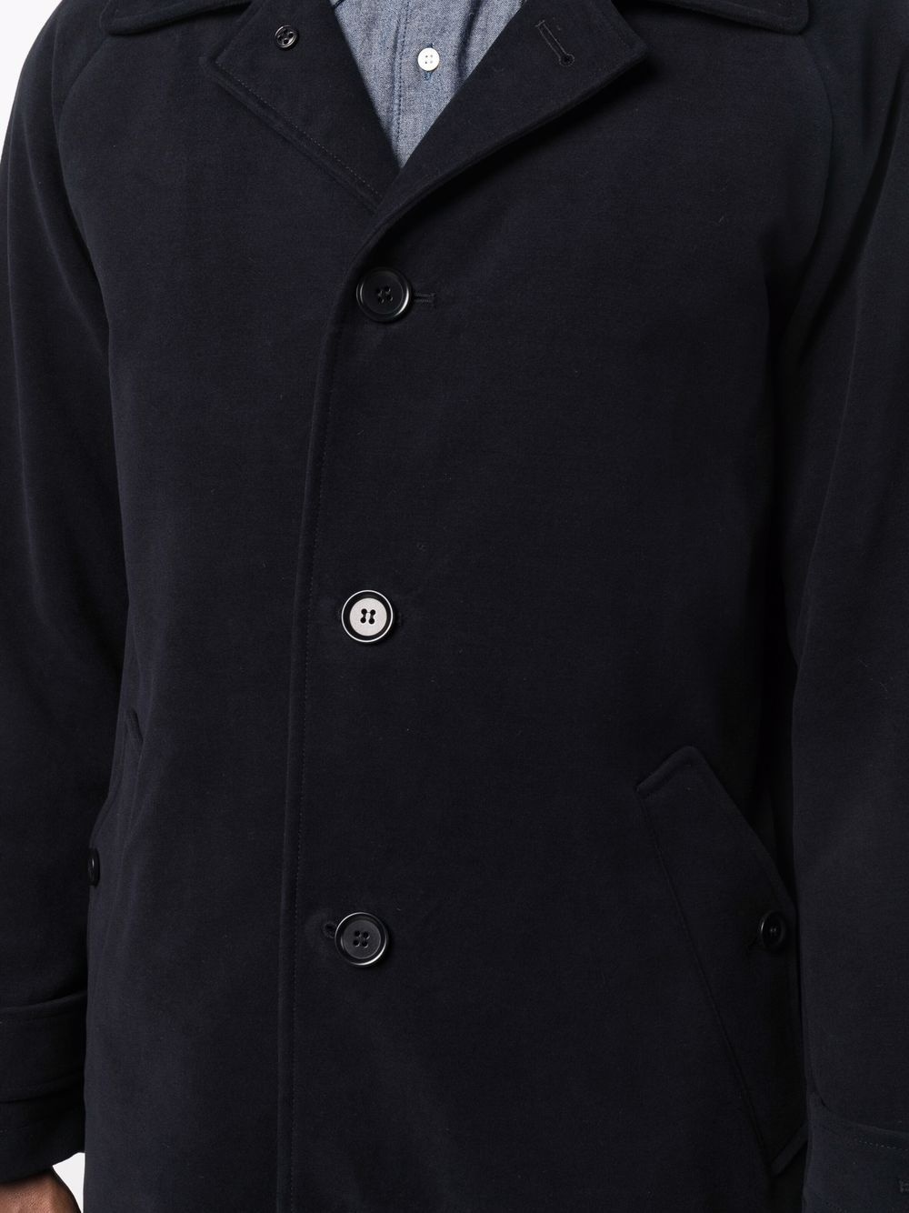 single-breasted cotton coat - 5