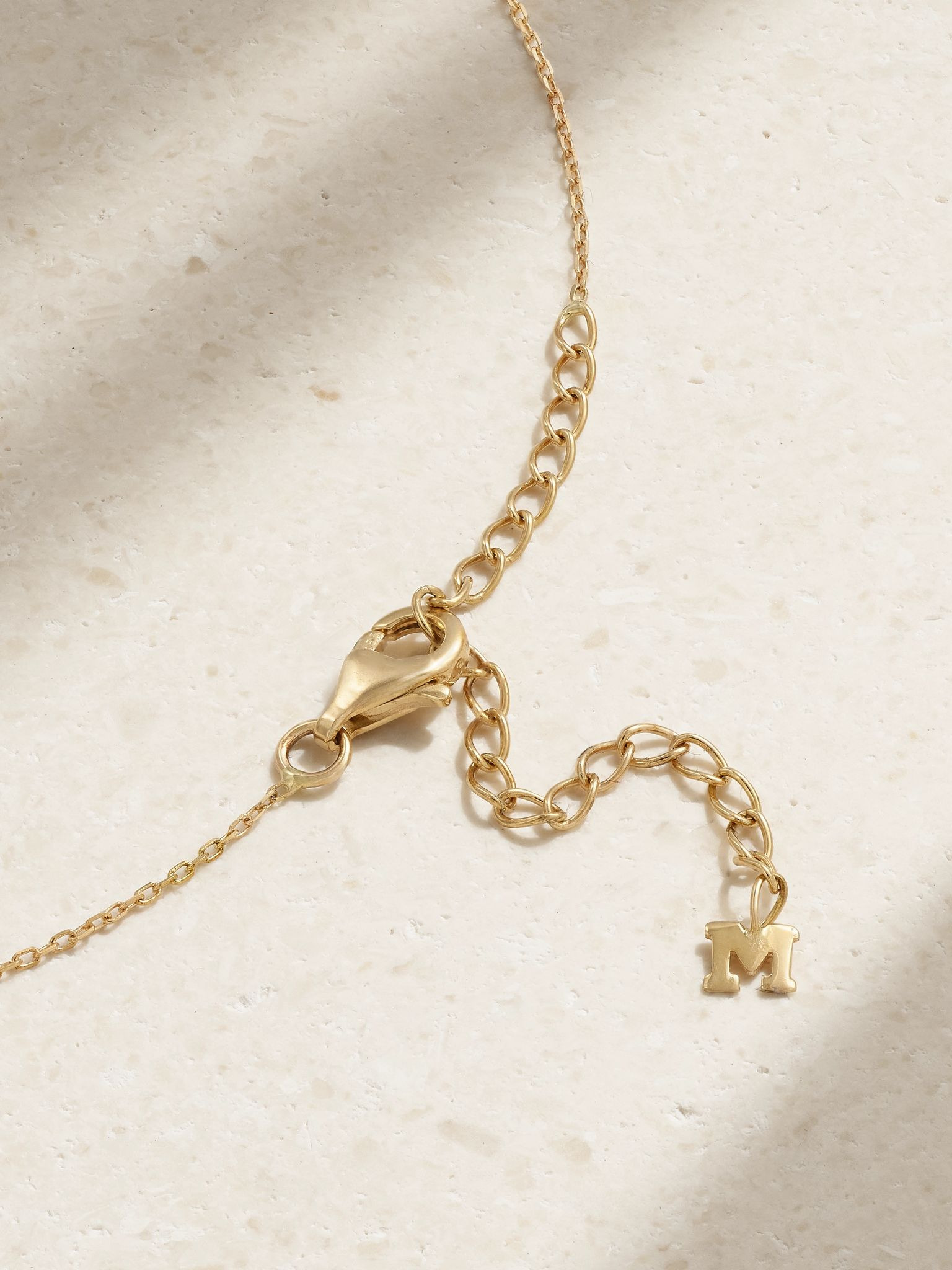 14-karat gold, lapis lazuli and diamond necklace Blue - 3