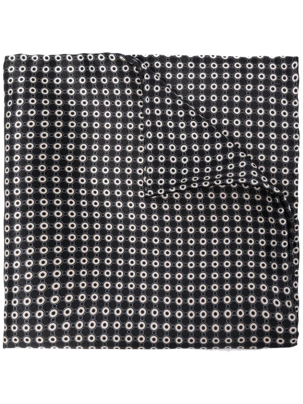 geometric-print silk scarf - 1