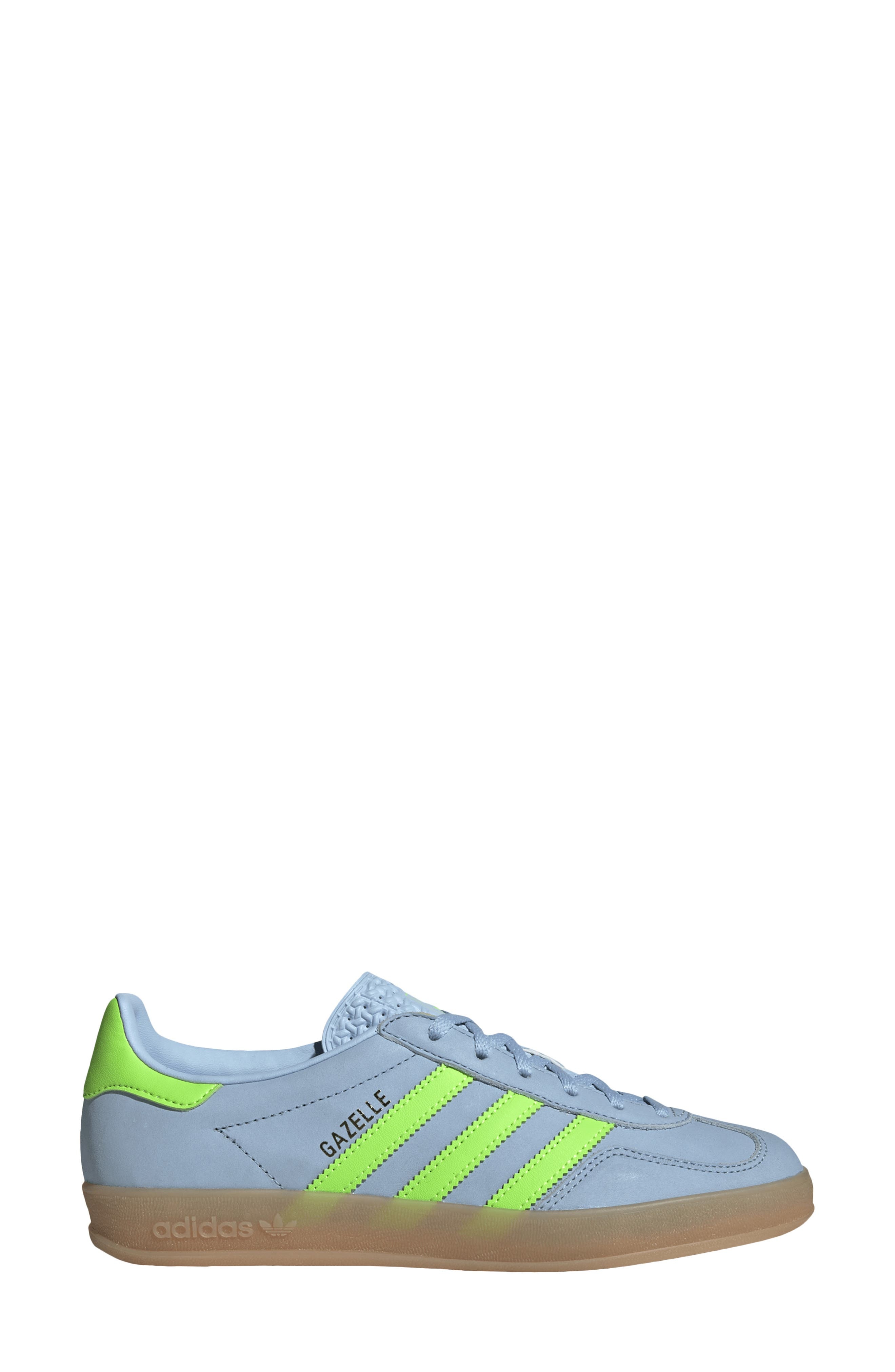 adidas Gazelle Indoor Sneaker in Clear Sky/Solar Green/Gum 3 at Nordstrom - 3