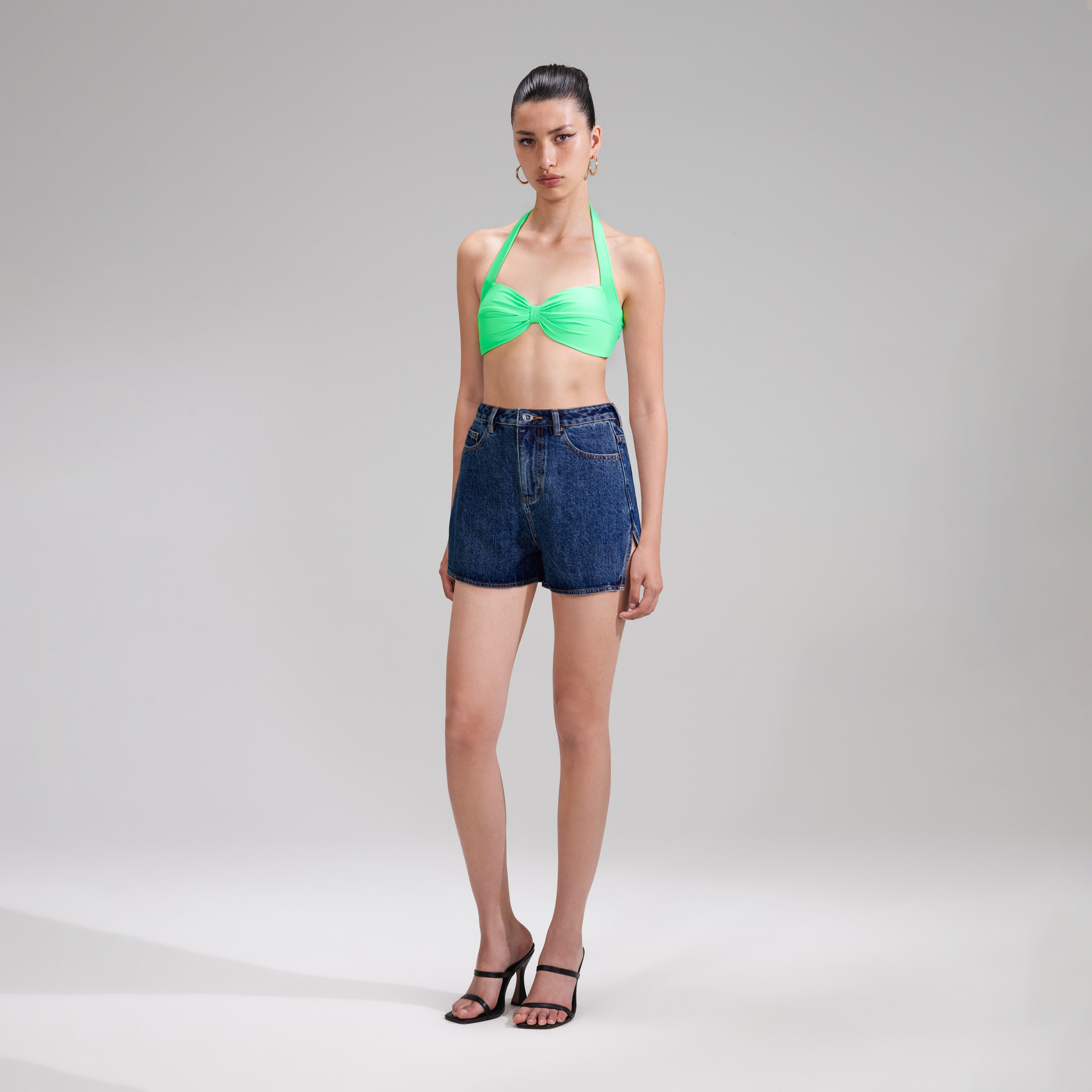 Green Twist Front Bikini Top - 2