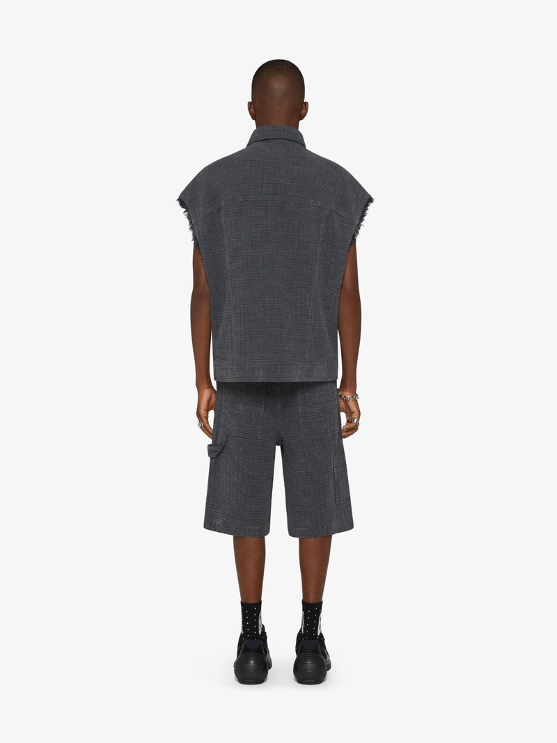 CARPENTER BERMUDA SHORTS IN 4G DENIM 4