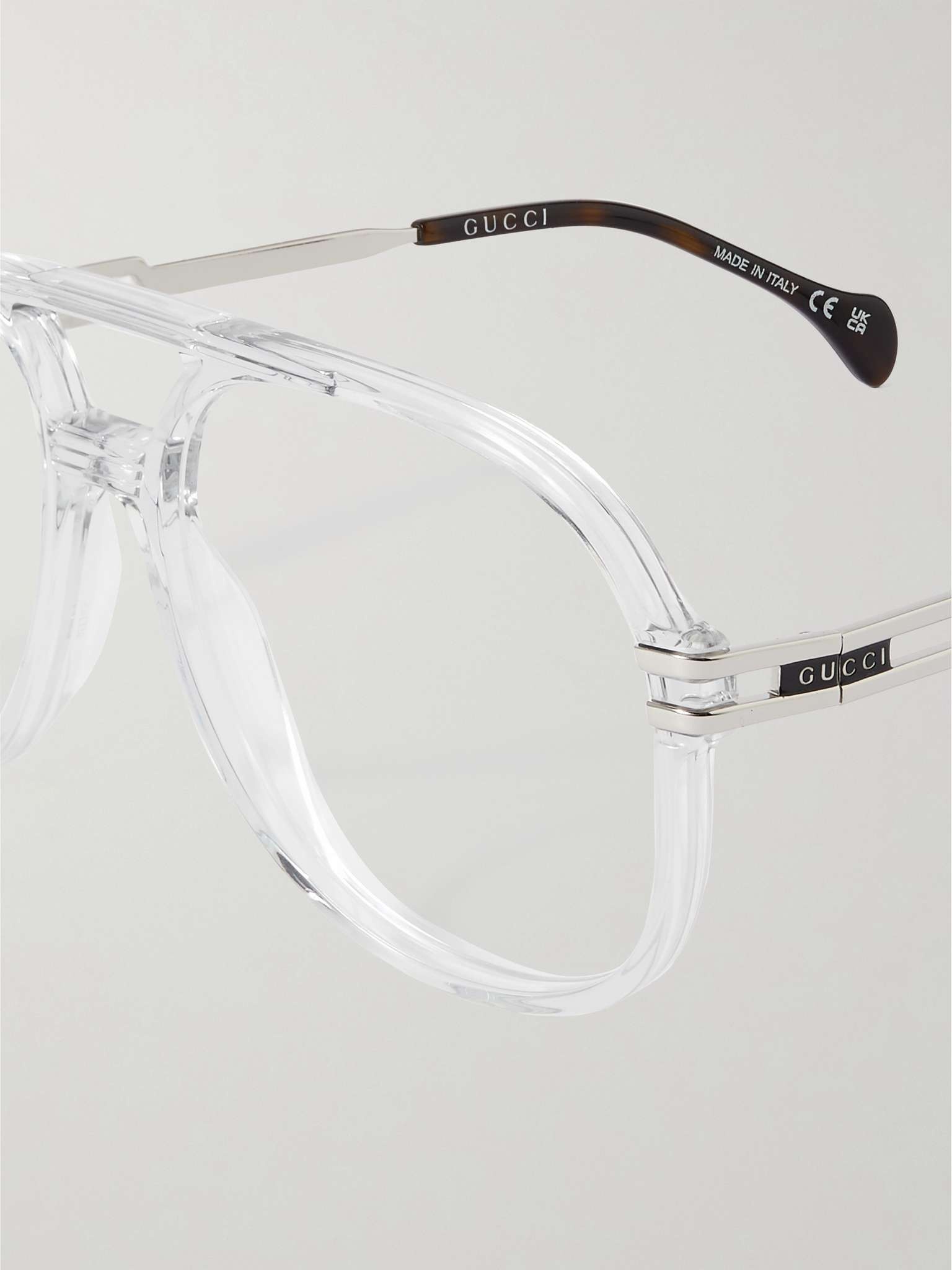 Aviator-Style Acetate and Gold-Tone Optical Glasses - 4