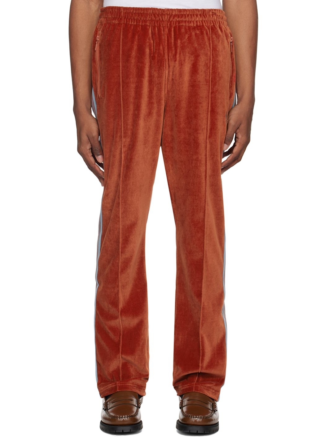 Orange Narrow Track Pants - 1