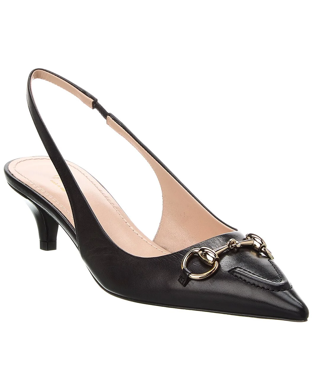Gucci Horsebit Leather Slingback Pump - 1