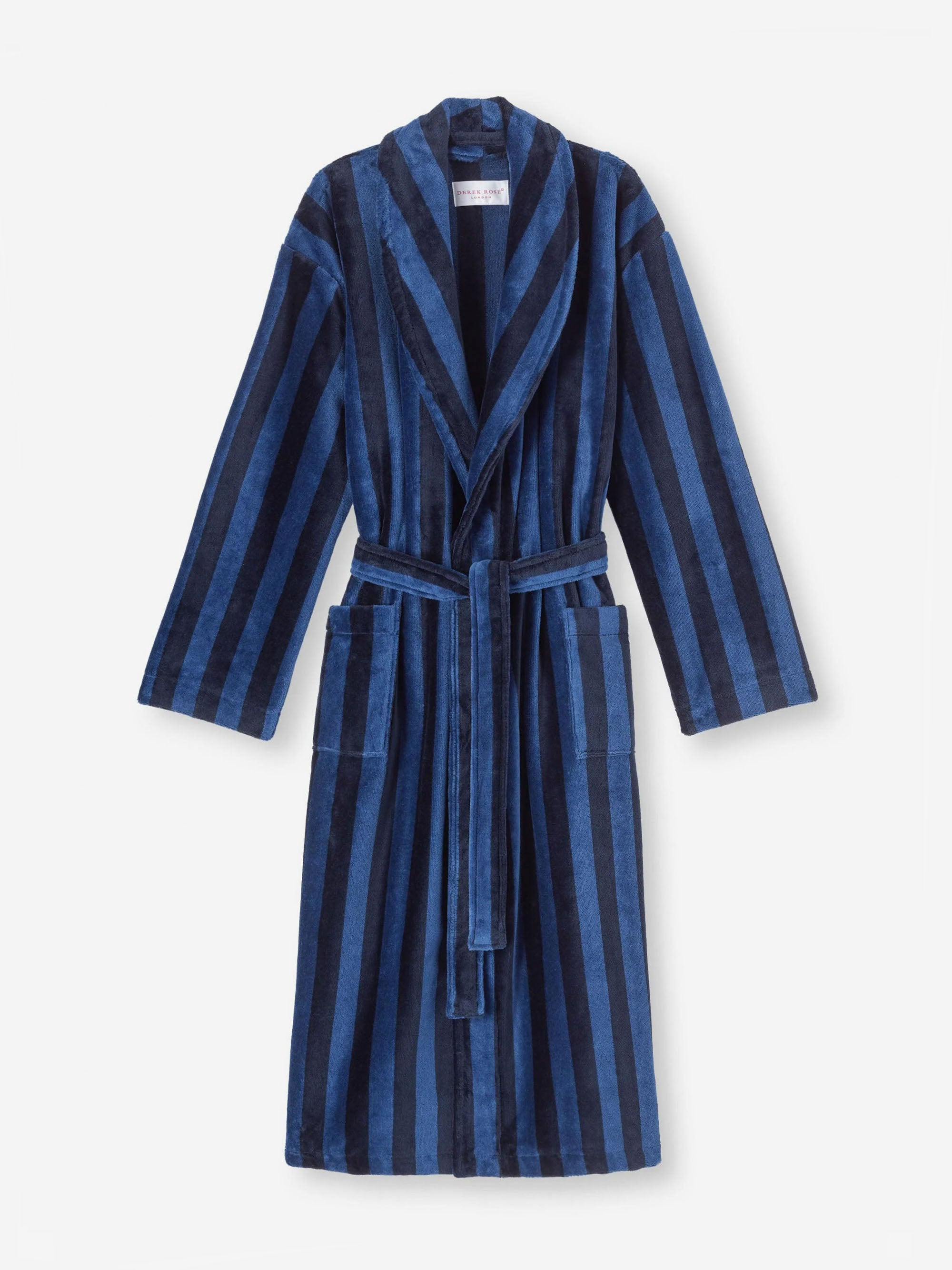 Men's Bathrobe Aston 36 Terry Cotton Navy - 2