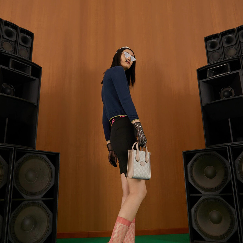 Mini tote bag with Interlocking G 3