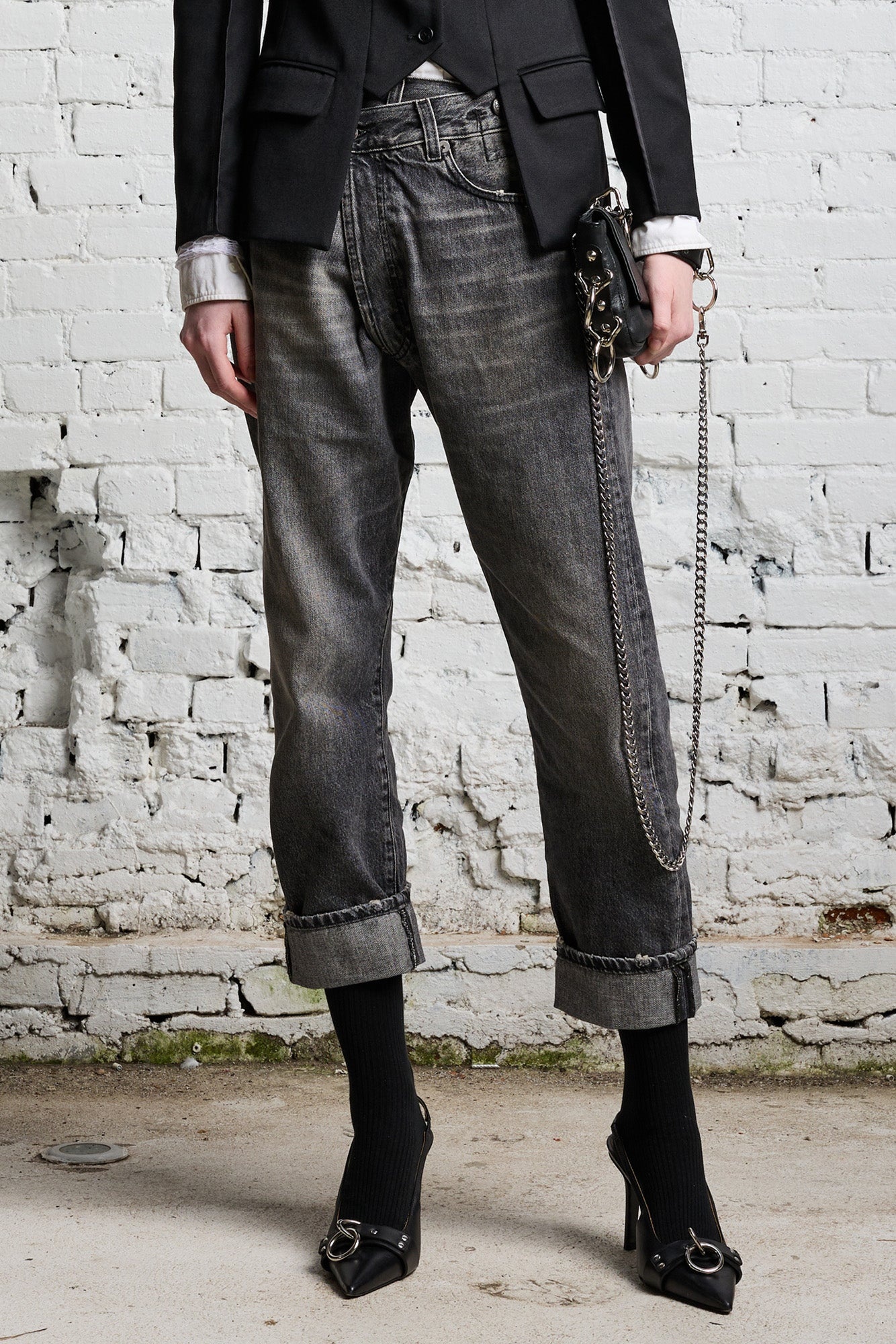 Crossover Jean - Leyton Black | R13 Denim - 2