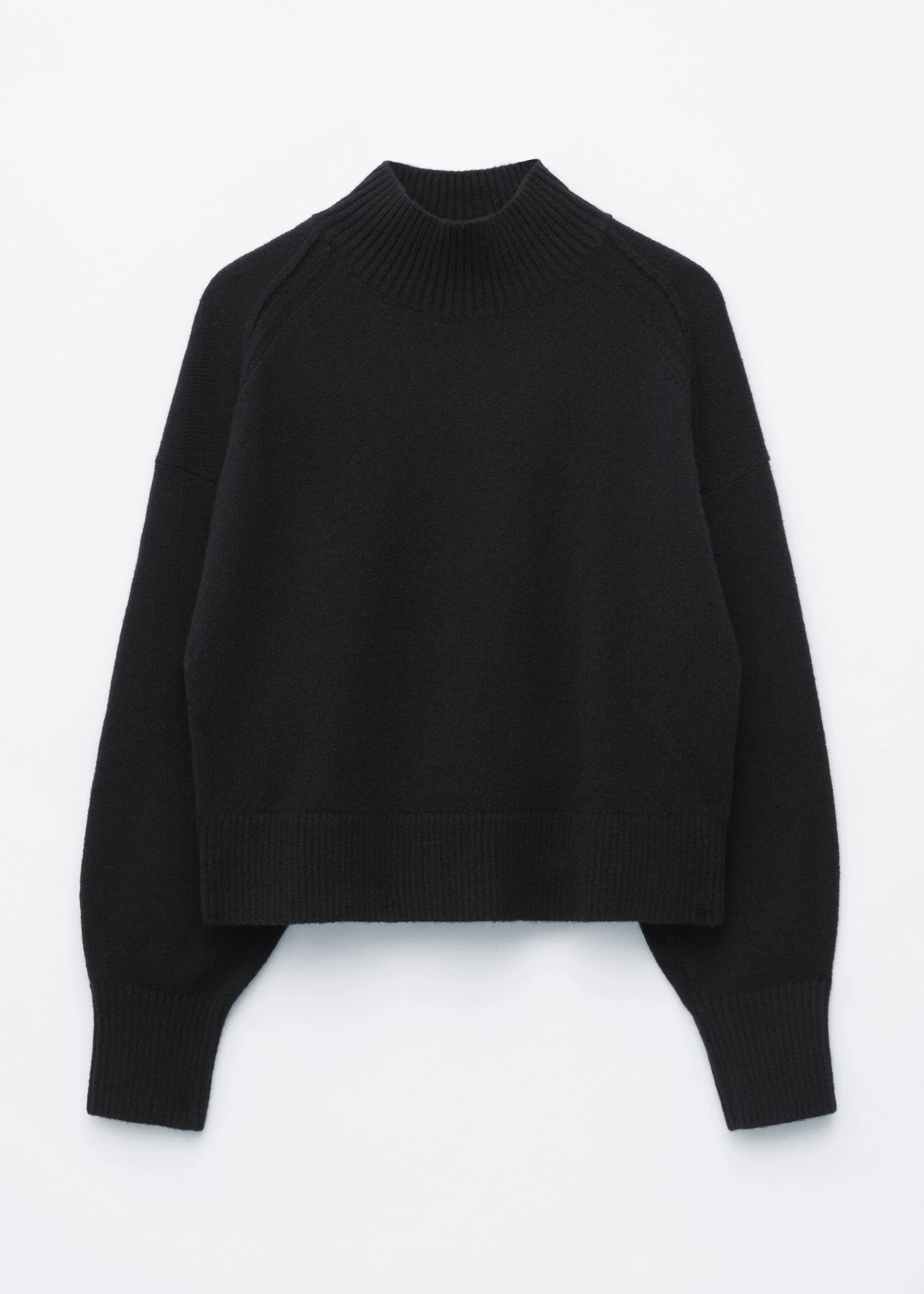 Mock-Neck Wool-Cotton Jumper - 1