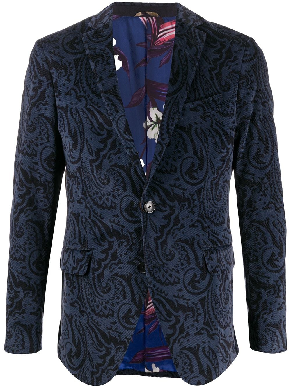 paisley-print single breasted blazer  - 1