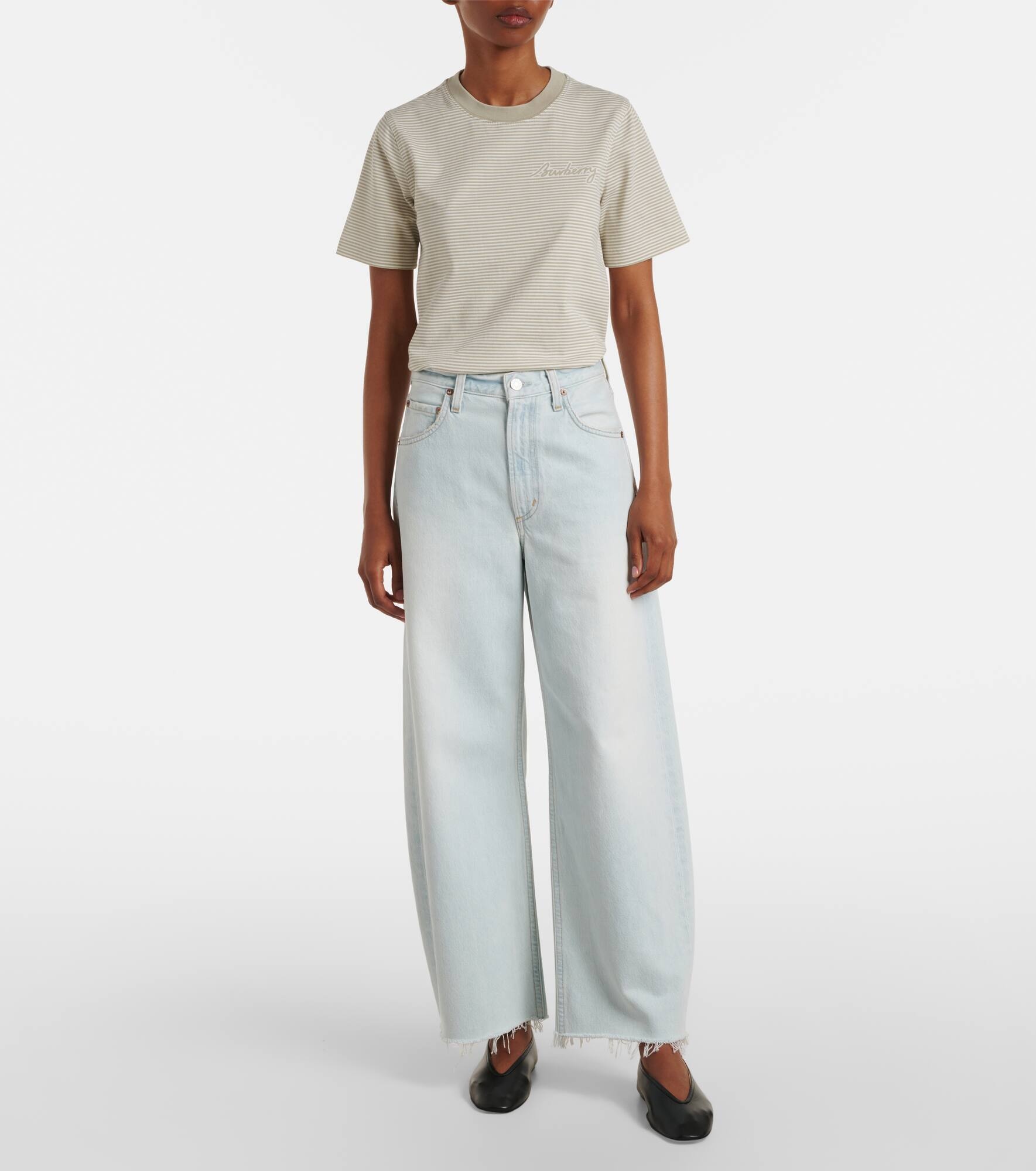Mid-rise barrel-leg jeans - 7