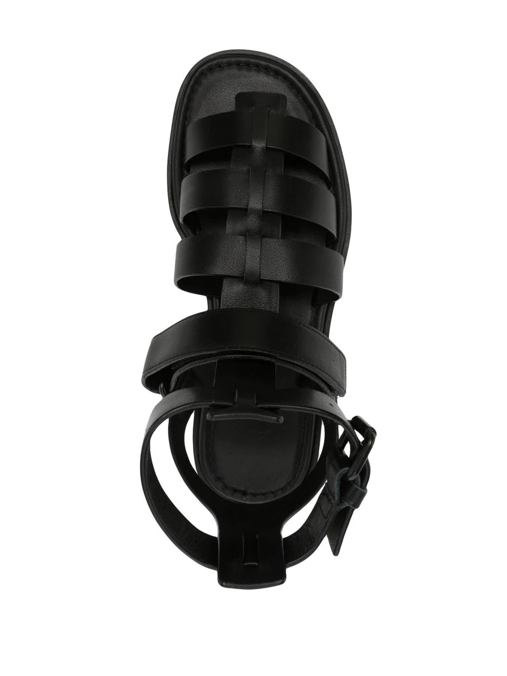 caged leather sandals - 4